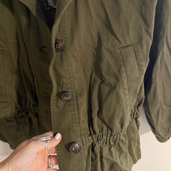 Madewell green jacket cinch waist nwt size s - Picture 6 of 7
